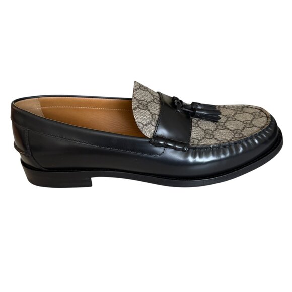 Gucci 673817 Millenial Ribot Supreme GG Men's leather tassle loafers, sz G13 - Picture 5 of 13